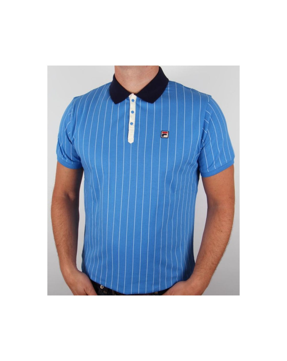 Fila Vintage Mk1 Settanta Polo Shirt Ocean Blue