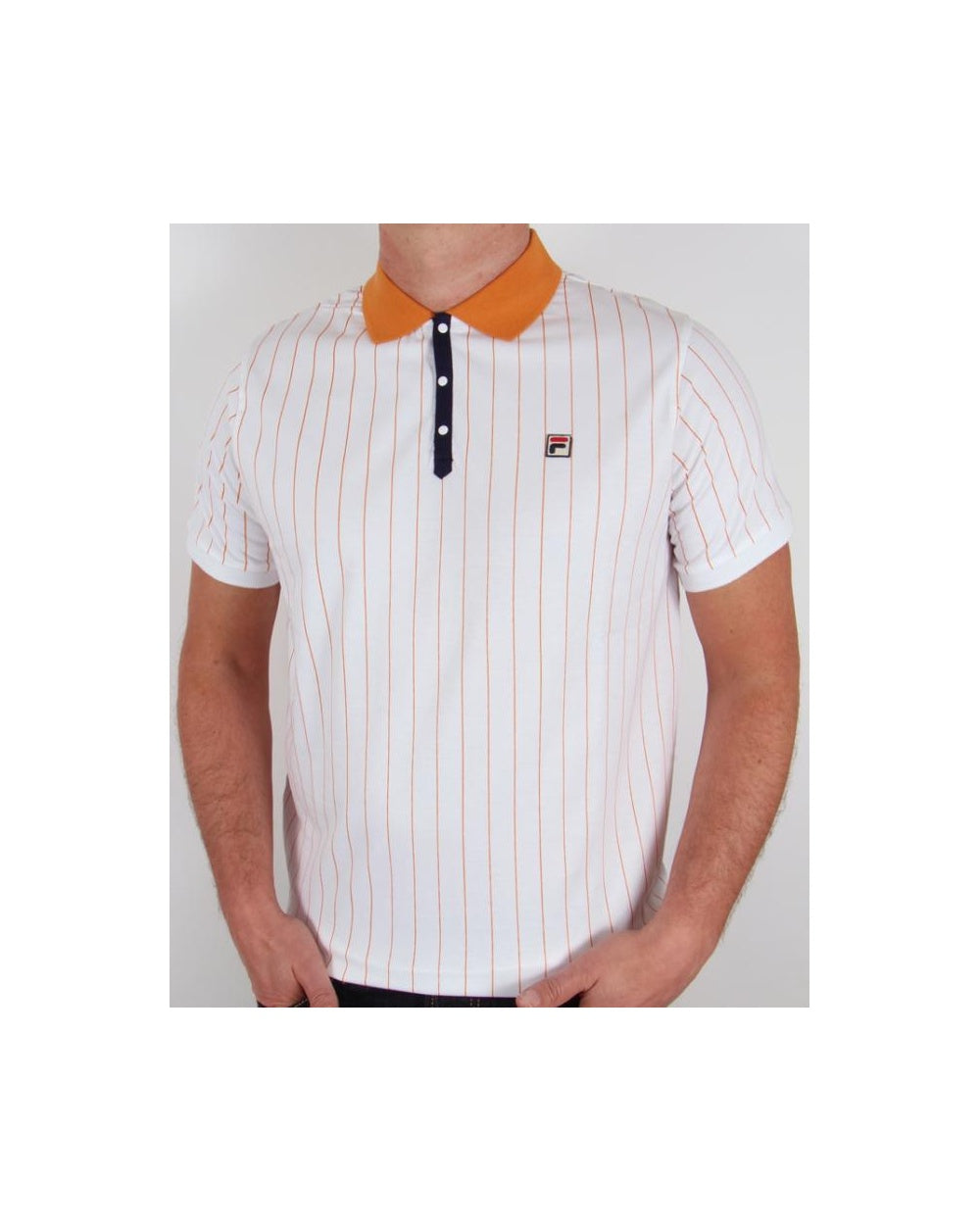 Fila Vintage Mk1 Settanta Polo Shirt White/Copper