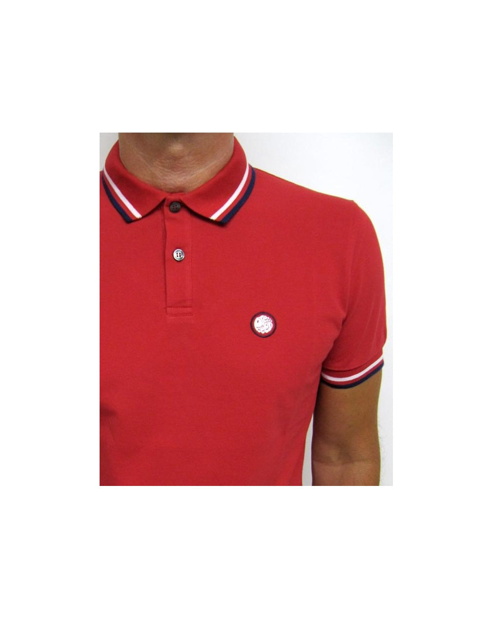 Pretty Green Tipped Polo Shirt Red