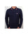 Pretty Green Tipped Long Sleeve Polo Shirt Navy