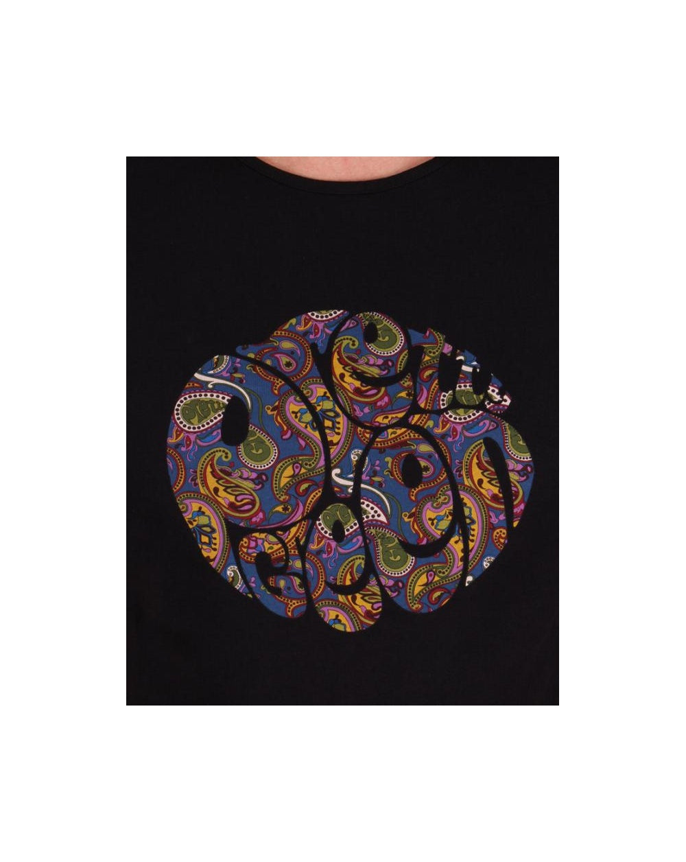 Pretty Green Paisley Logo T-shirt Black
