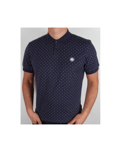 Pretty Green Polka Dot S/s Polo Shirt Navy
