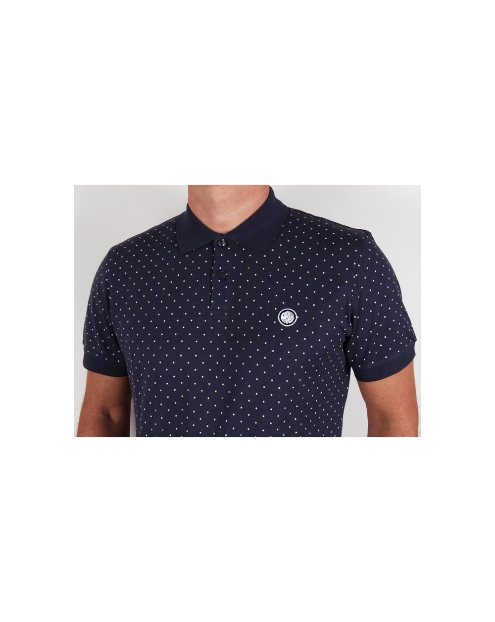 Pretty Green Polka Dot S/s Polo Shirt Navy