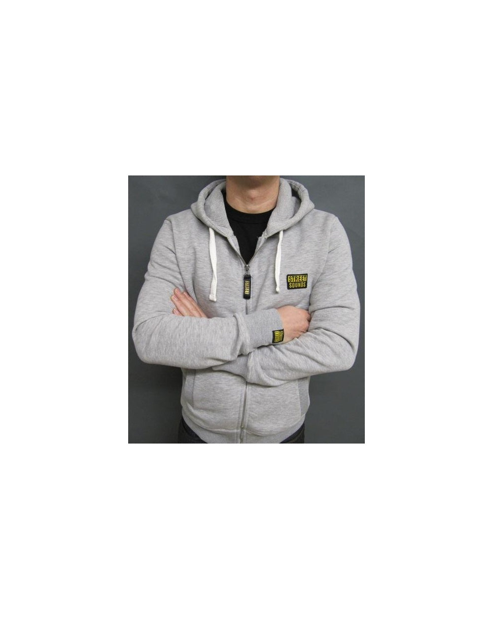 Street Sounds Zip Through Hoodie Grey