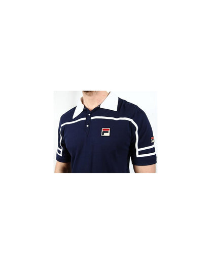 Fila Vintage Sertorio Polo Shirt Navy/white