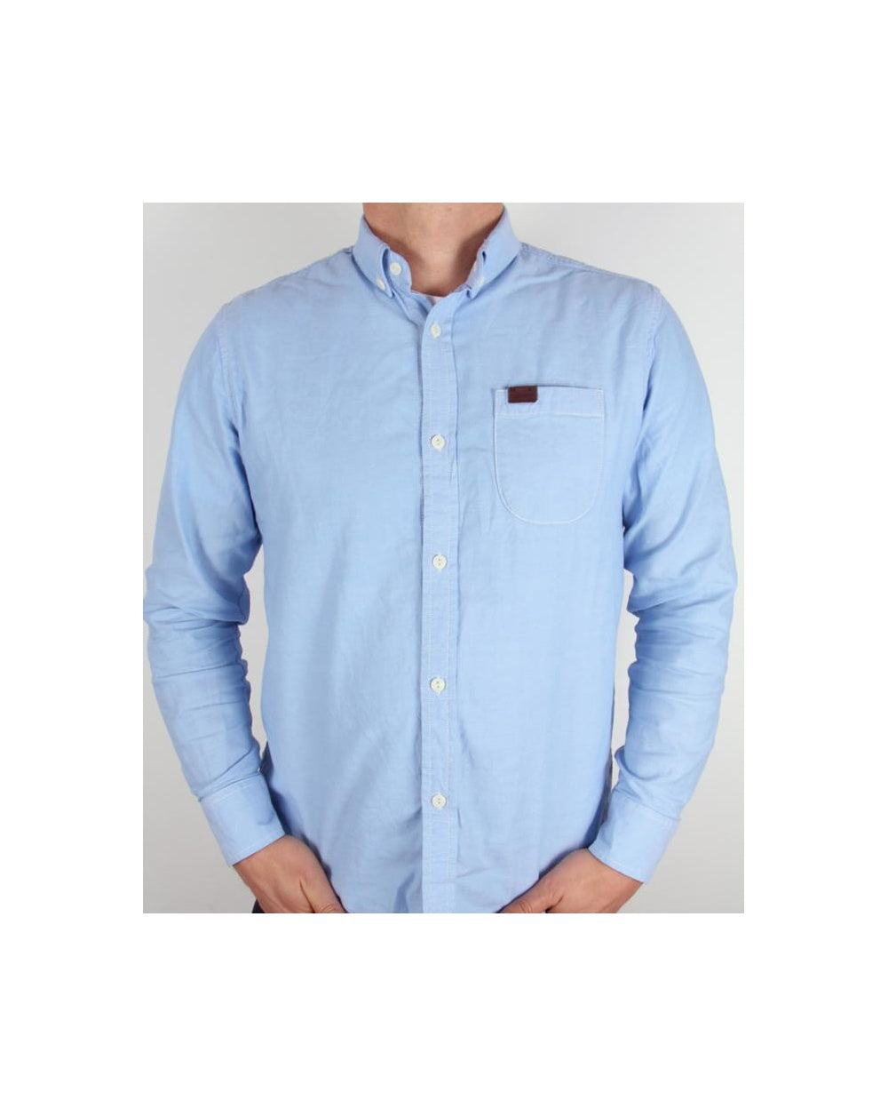 Marshall Artist Cotton Oxford Shirt Sky Blue