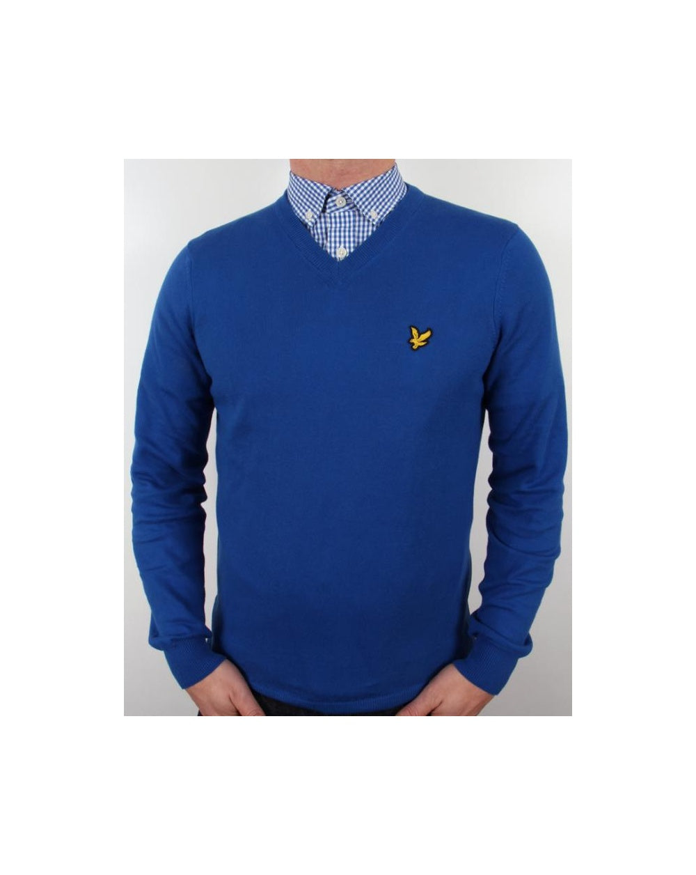 Lyle And Scott V Neck Jumper Duke Blue
