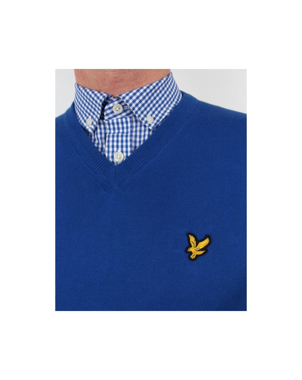 Lyle And Scott V Neck Jumper Duke Blue