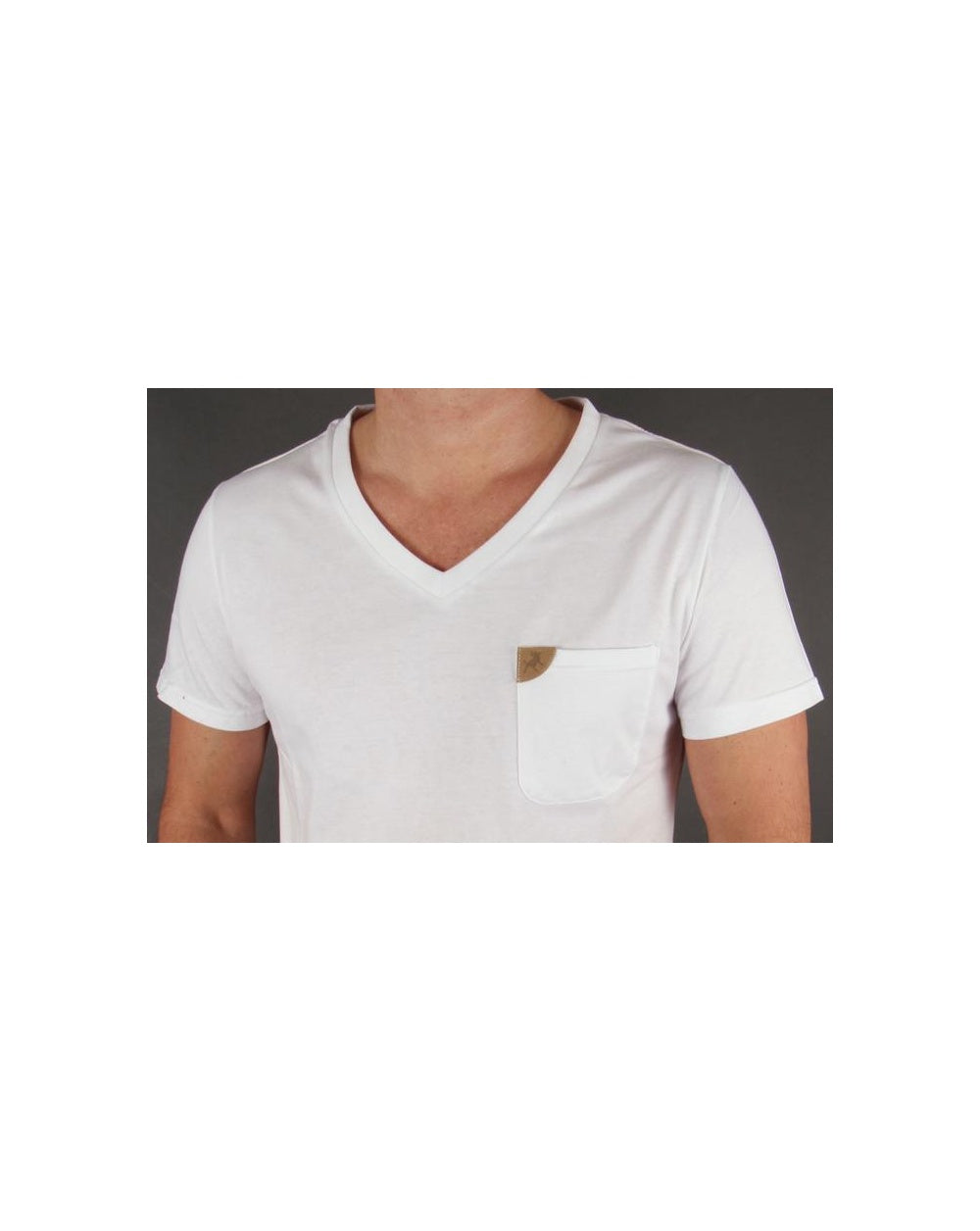 Lois V Neck Pocket T-shirt White
