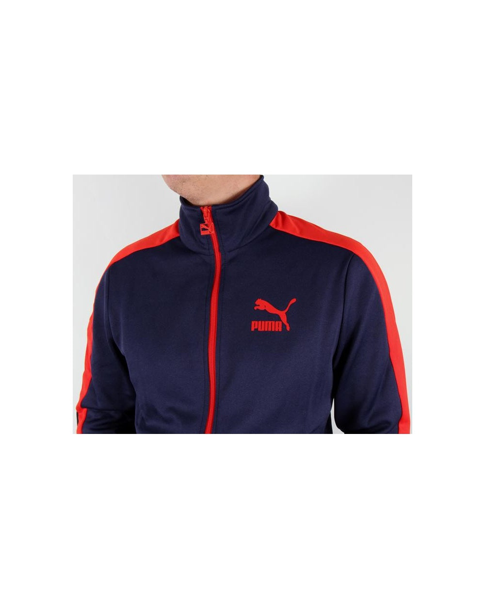 Puma T7 Track Top Navy/red