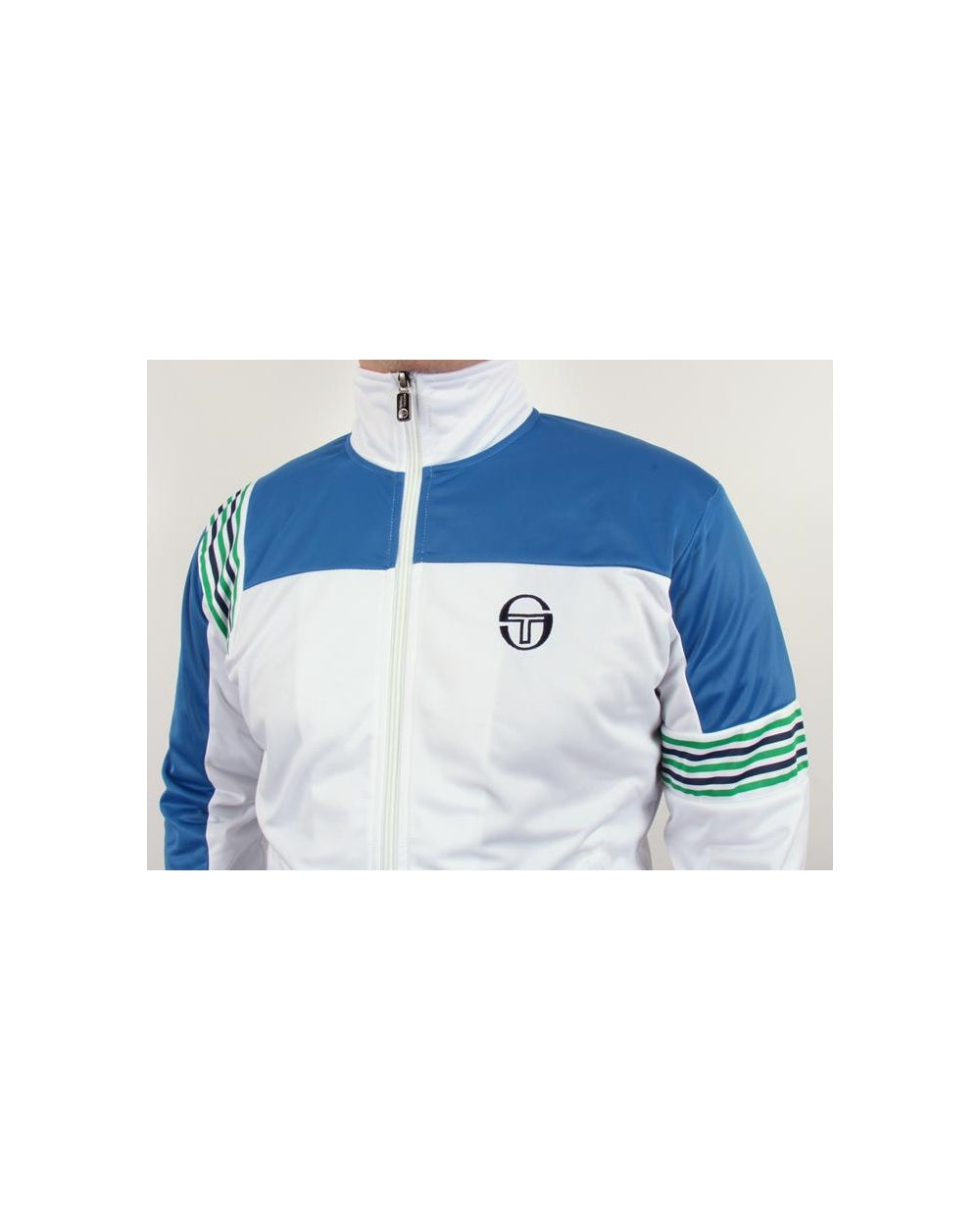 Sergio Tacchini Wilander Track Top White/royal Blue