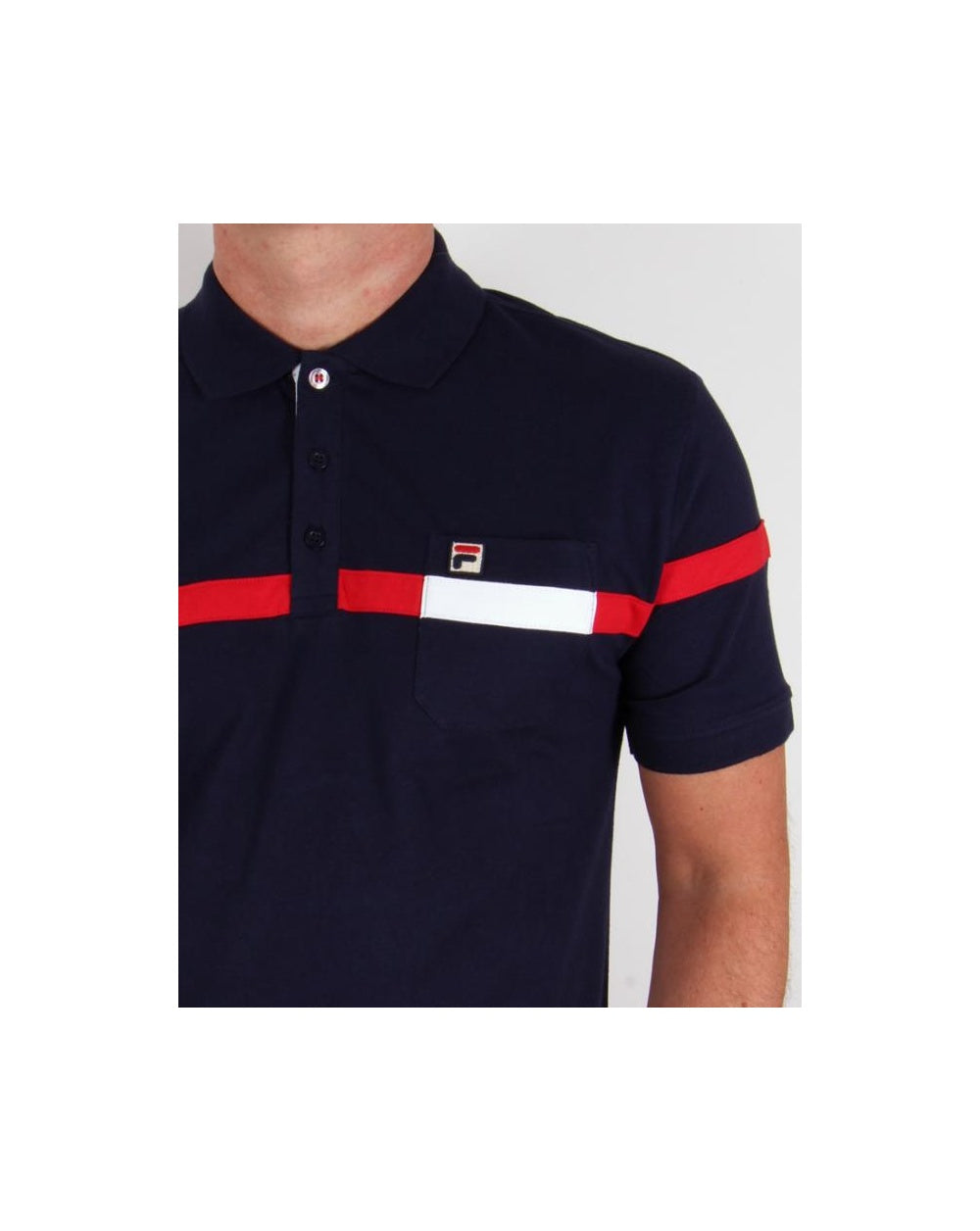 Fila Vintage Varelli Polo Shirt Navy