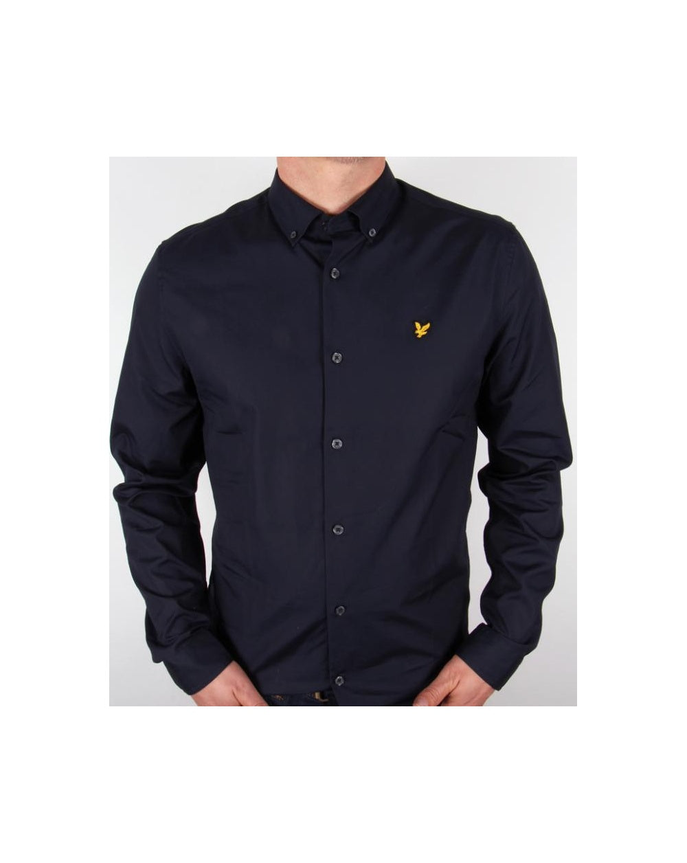 Lyle And Scott Button Down Collar Shirt Navy