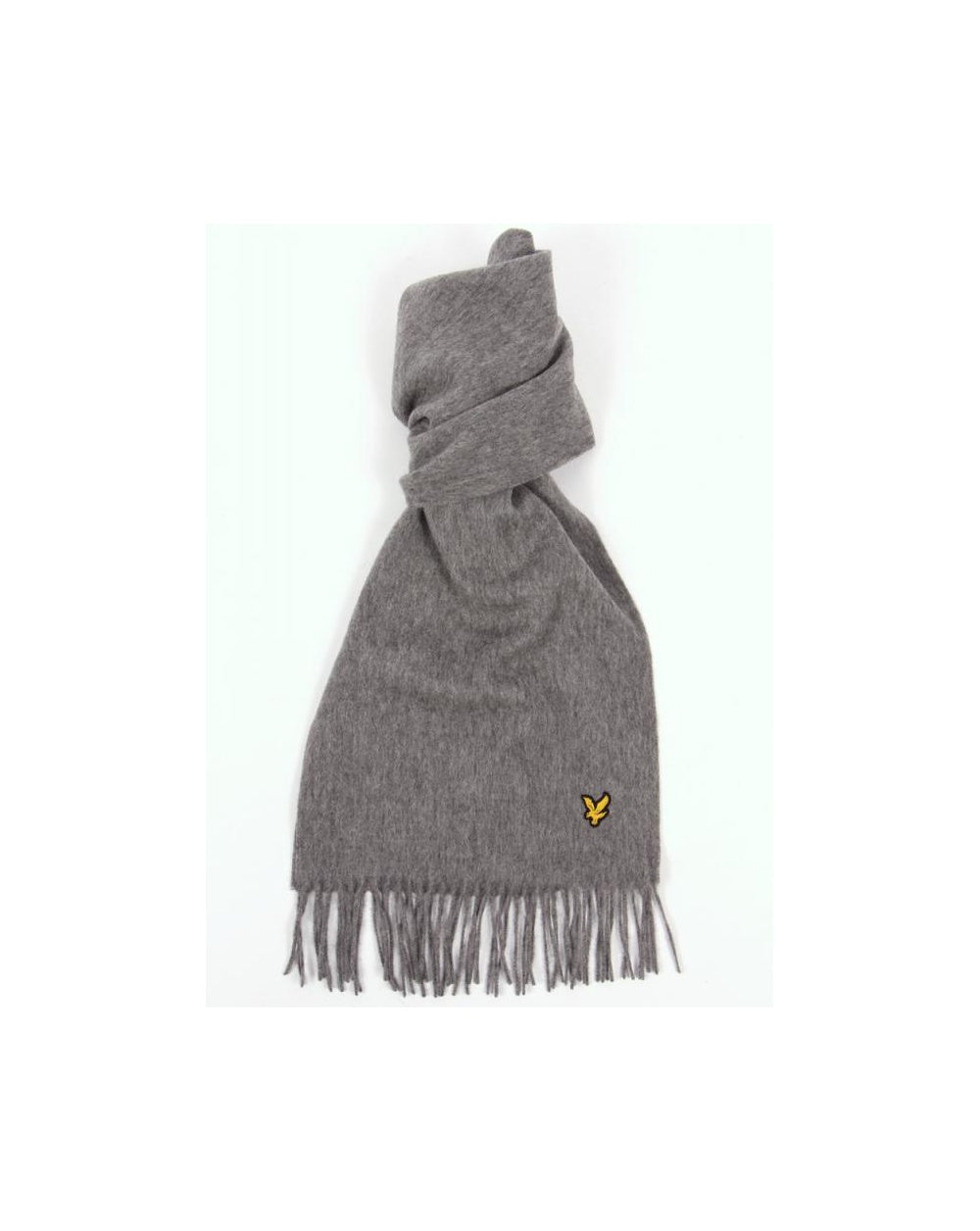 Lyle And Scott Lambswool Scarf Mid Grey Marl