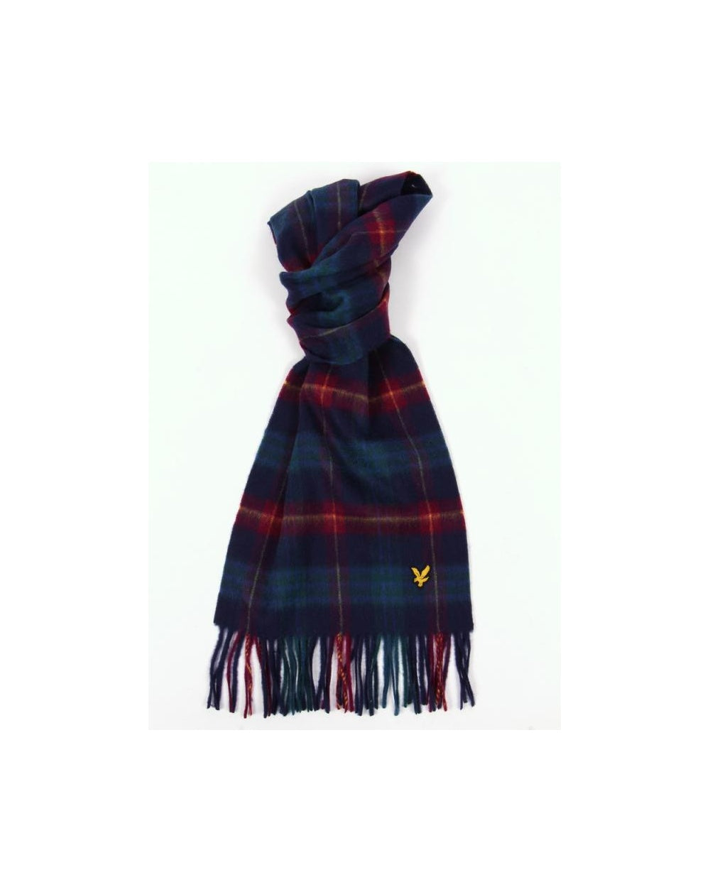 Lyle And Scott Tartan Scarf New Navy Tartan