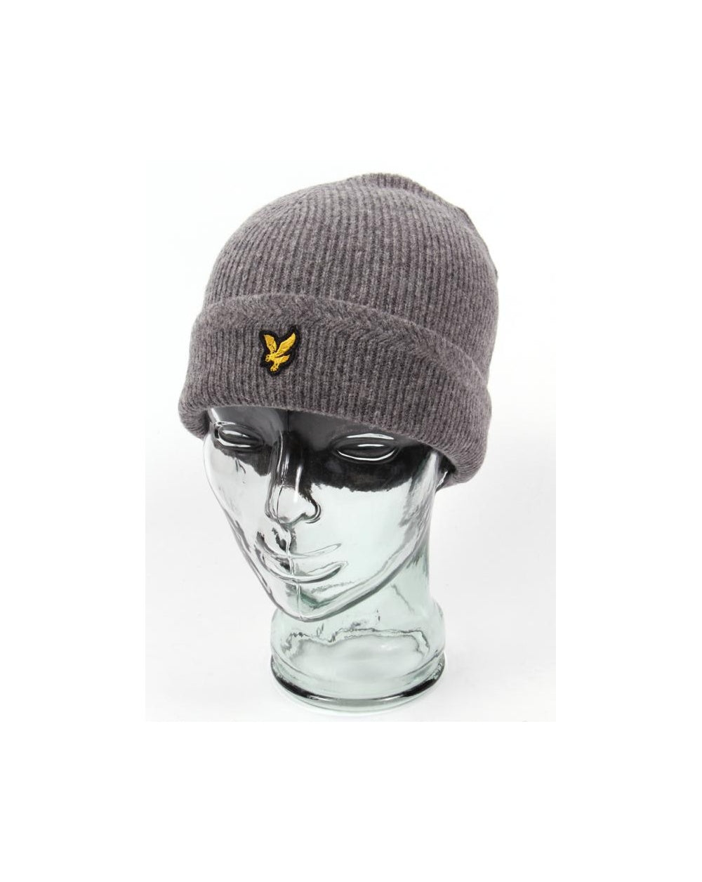 Lyle And Scott Racked Rib Beanie Mid Grey Marl