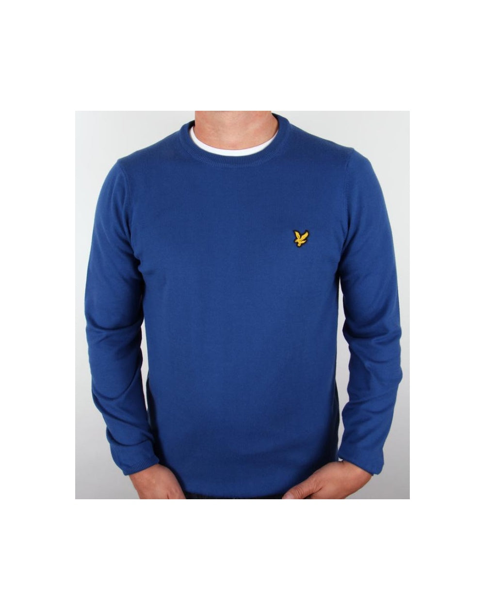 Lyle And Scott Crew Neck Jumper Saltire Blue