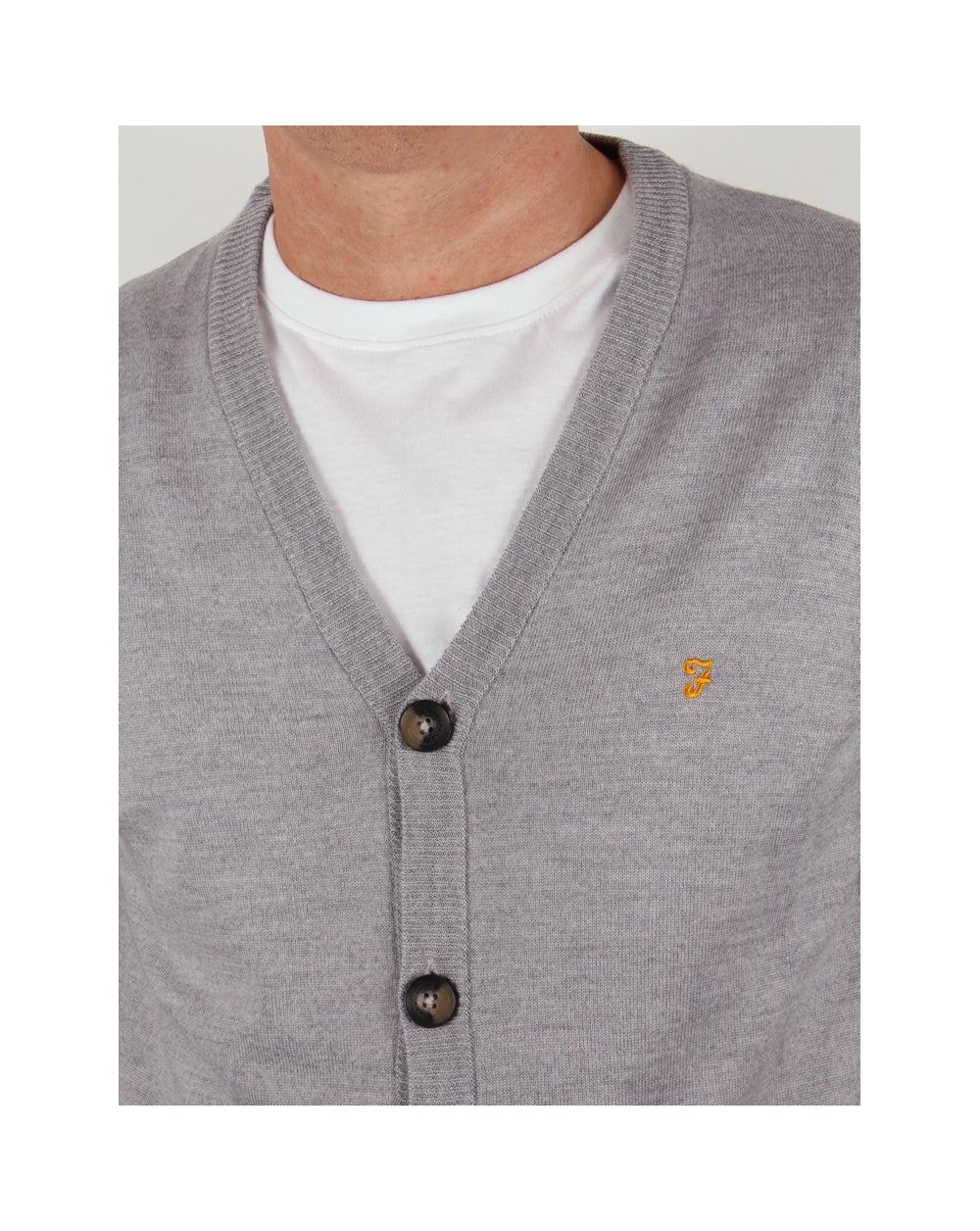 Farah Tallow Cardigan Grey
