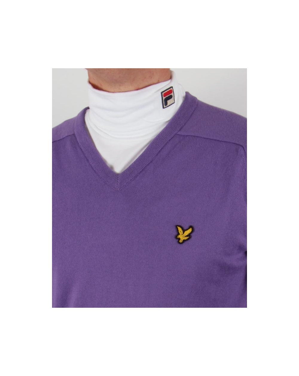 Lyle And Scott V Neck Jumper Purple
