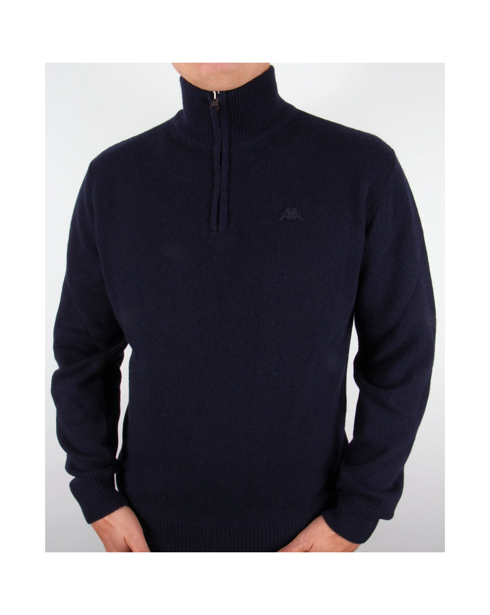 Robe Di Kappa Lambswool Half Zip Jumper Navy