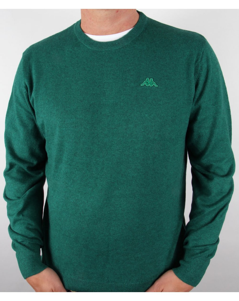 Robe Di Kappa Cotton Cashmere Crew Neck Jumper Dark Green