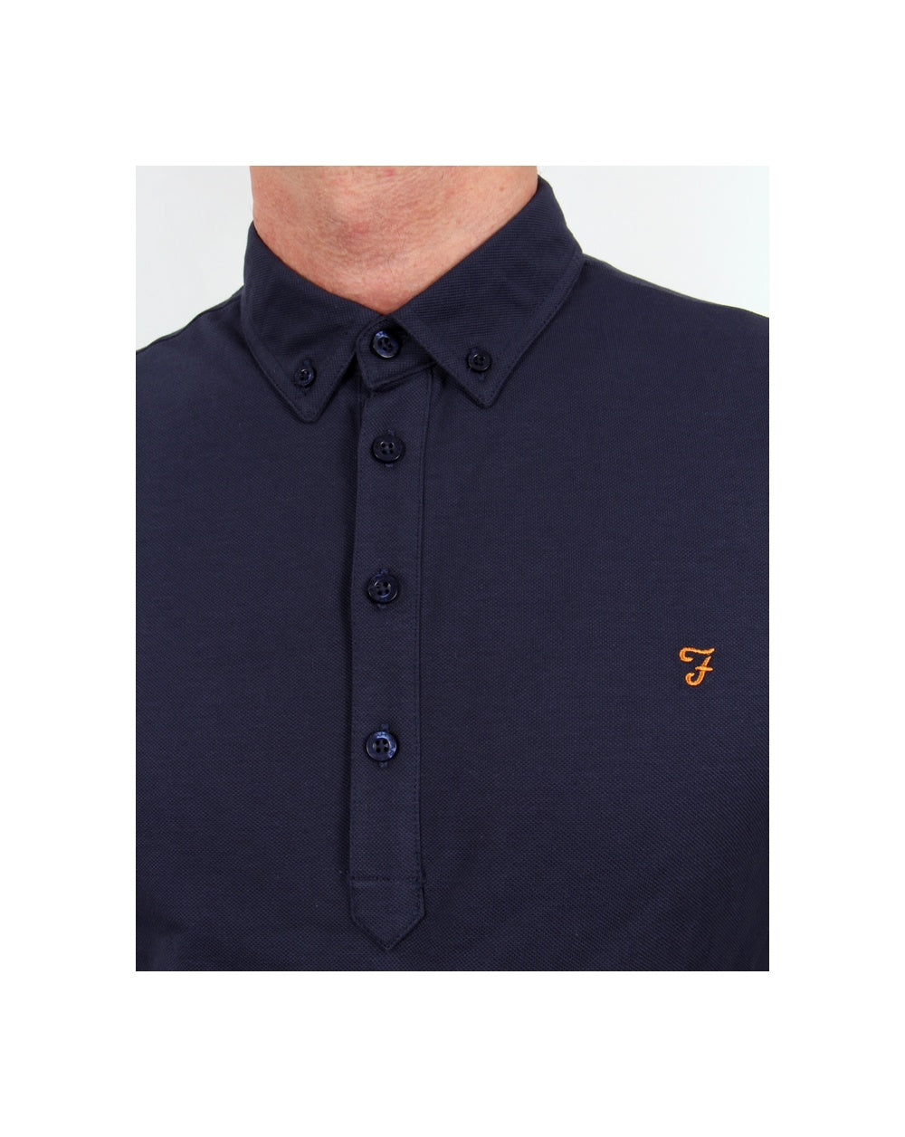 Farah Merriweather Polo Shirt Navy Blue
