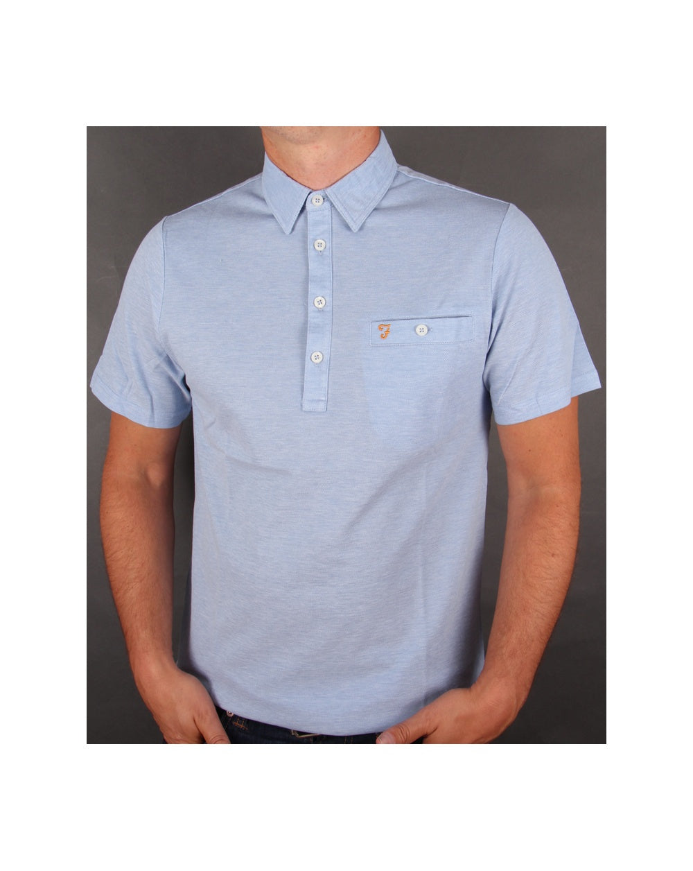Farah Tennyson Polo Shirt Polar Blue
