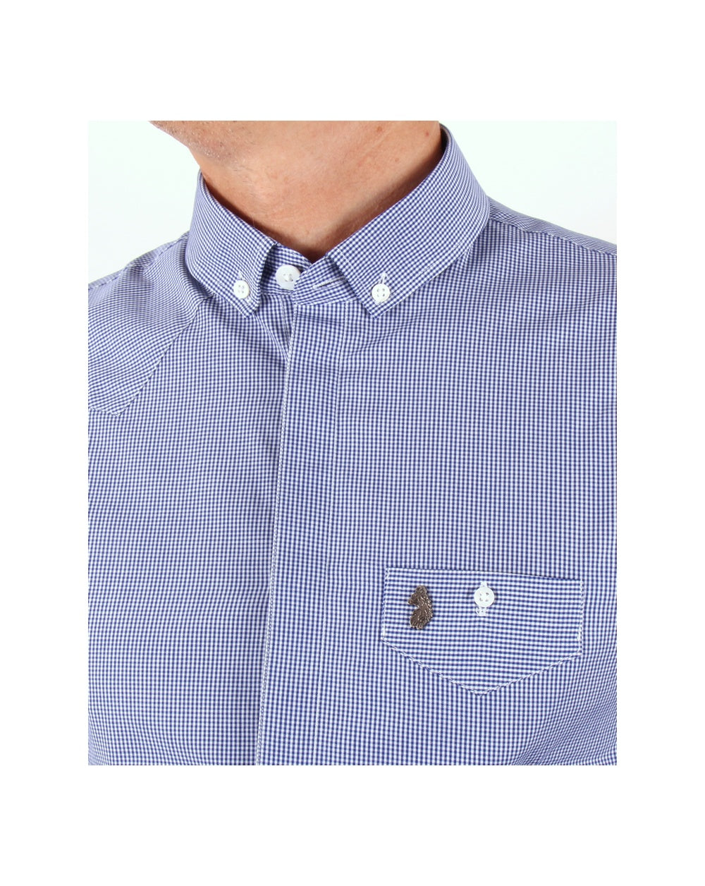 Luke Bailey Gingham Shirt Royal Blue