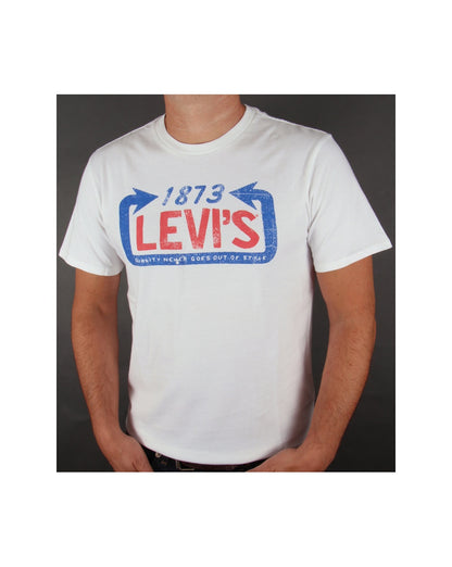 Levis 1873 Logo T Shirt White