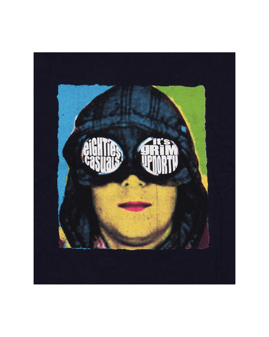 80s Casuals 80s Casuals Grim Up North Mondays T-shirt Navy