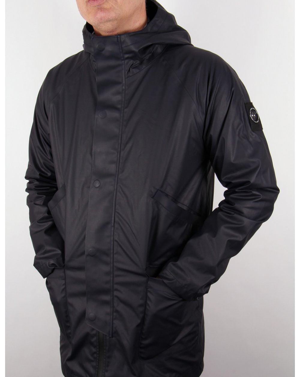 Marshall Artist Technical Hooded Mac Navy Blue