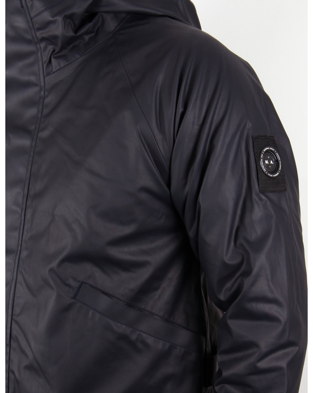 Marshall Artist Technical Hooded Mac Navy Blue