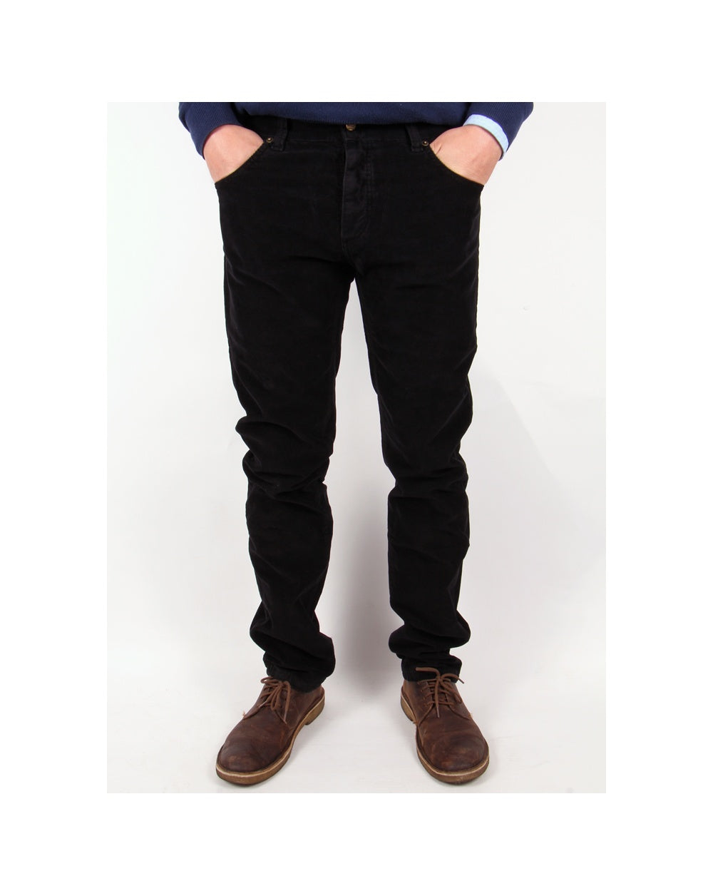Lois Santiago Regular Slim Taper Fit Cords Black