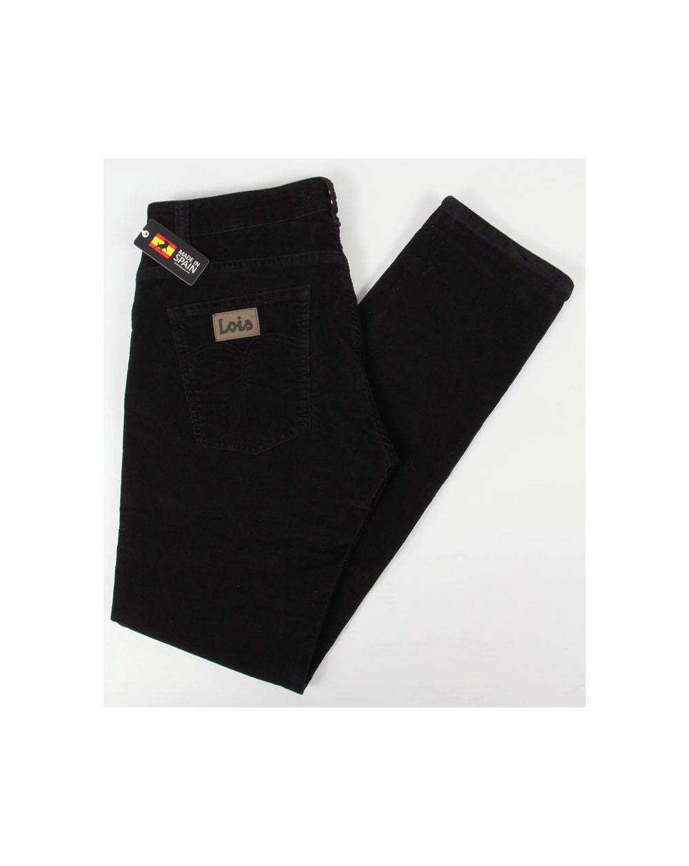 Lois Santiago Regular Slim Taper Fit Cords Black