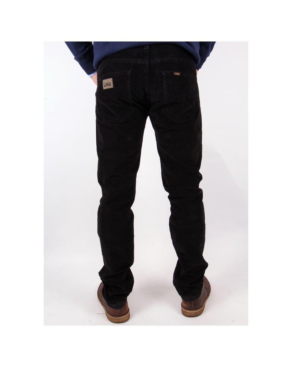Lois Santiago Regular Slim Taper Fit Cords Black