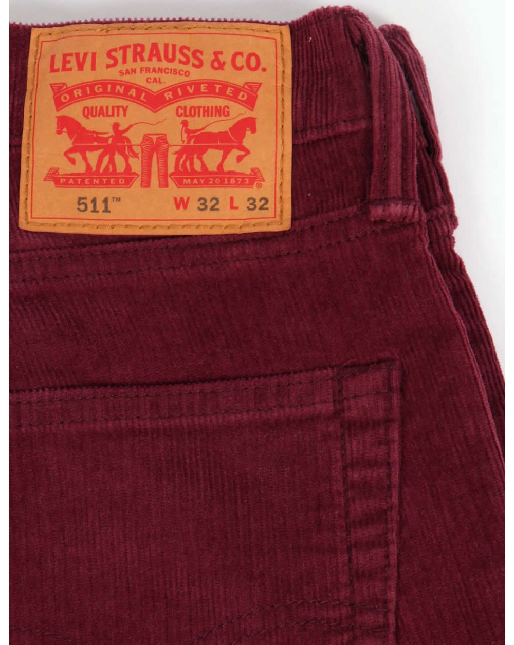 Levis 511 Slim Fit Cords Merlot