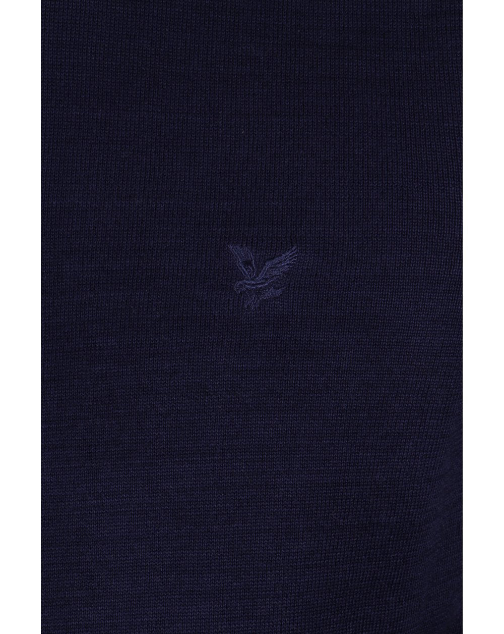 Lyle And Scott Mercerised Cotton L/s Knitted Polo Shirt Navy Blue