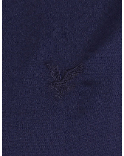 Lyle And Scott Tonal Badge L/s Poplin Shirt Navy Blue
