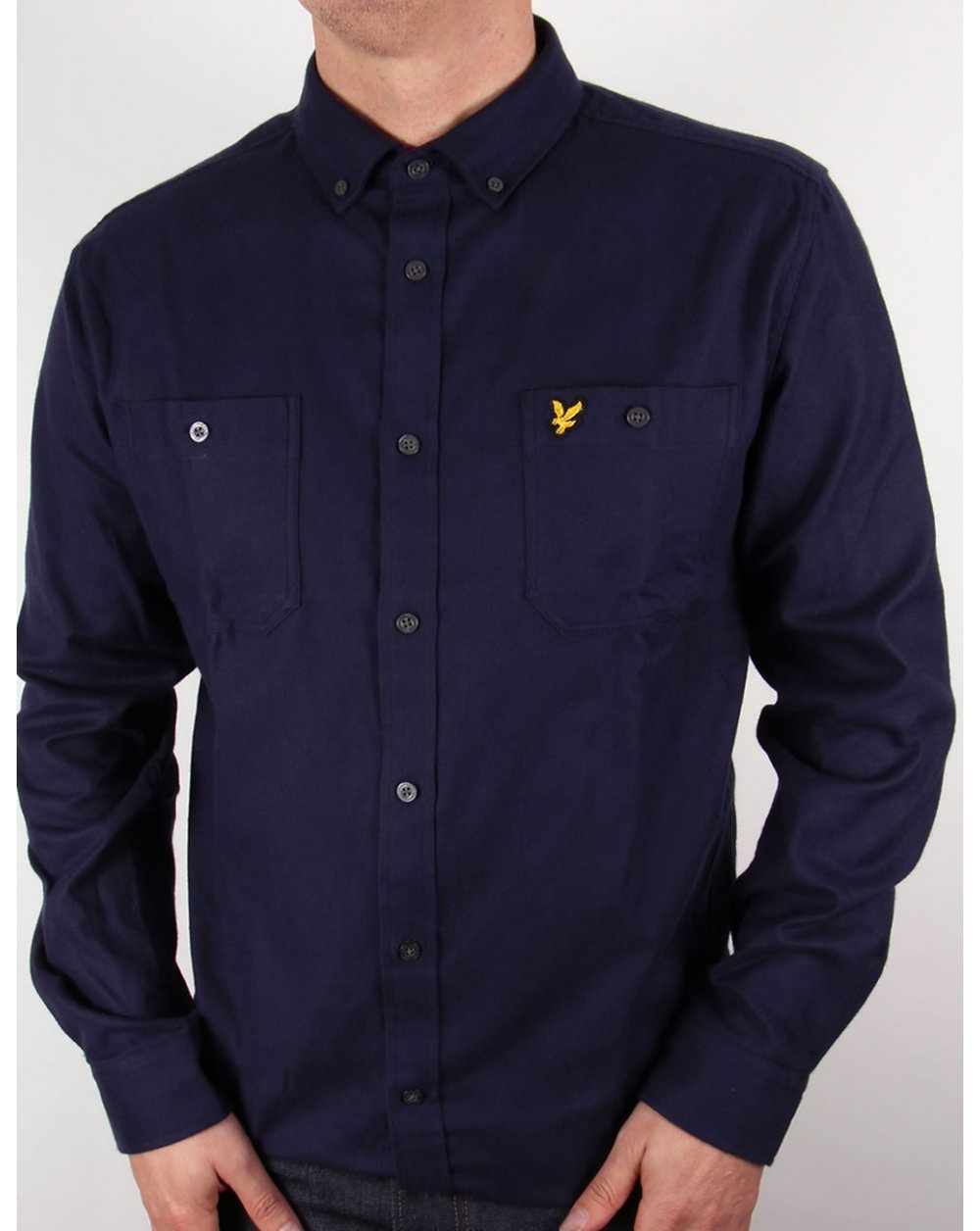 Lyle And Scott Shirt Navy Blue