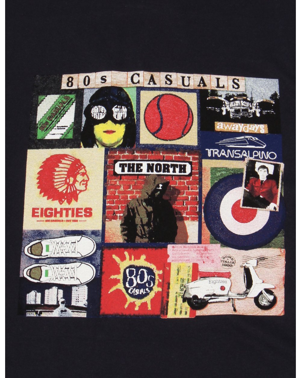 80s Casuals Sources of 80s T shirt Navy Blue