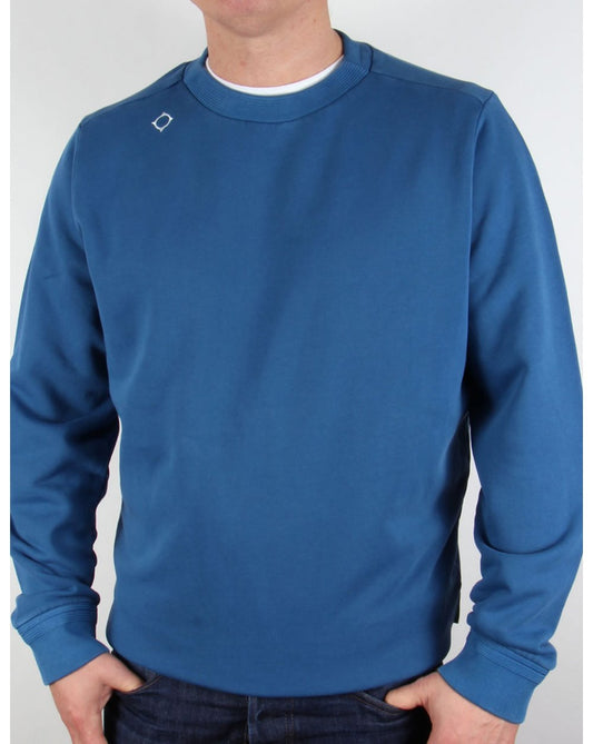 Ma.Strum Ma.strum Garment Dyed Heavyweight Crew Sweat Vallarta Blue