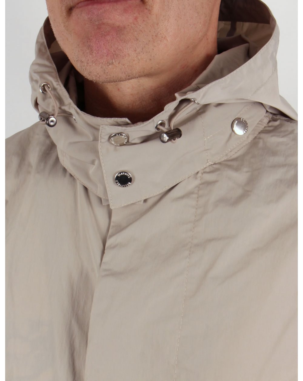 Bellfield Mac With Detatchable Hood Stone
