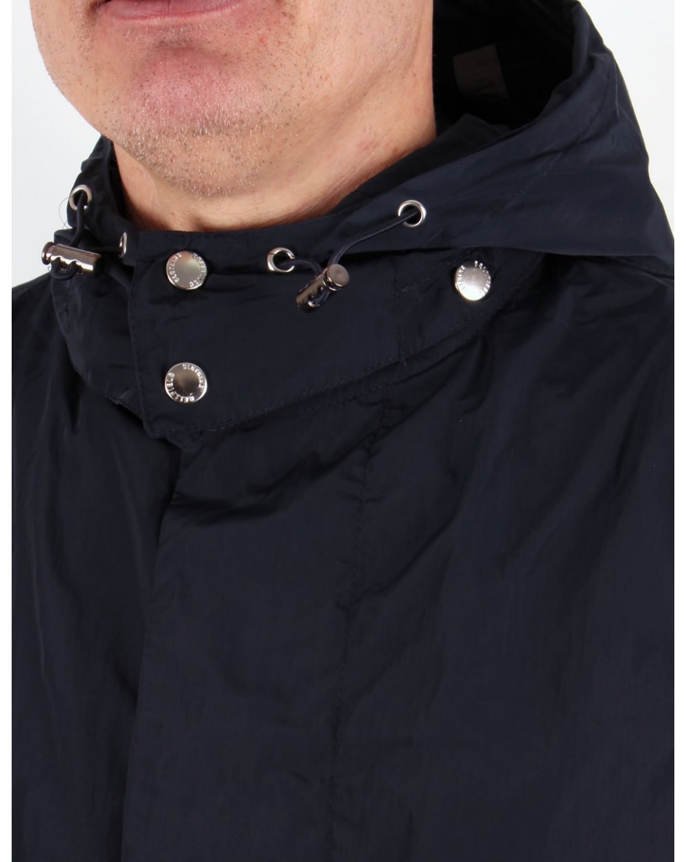 Bellfield Mac With Detatchable Hood Navy Blue