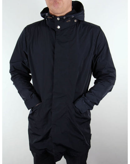 Bellfield Mac With Detatchable Hood Navy Blue