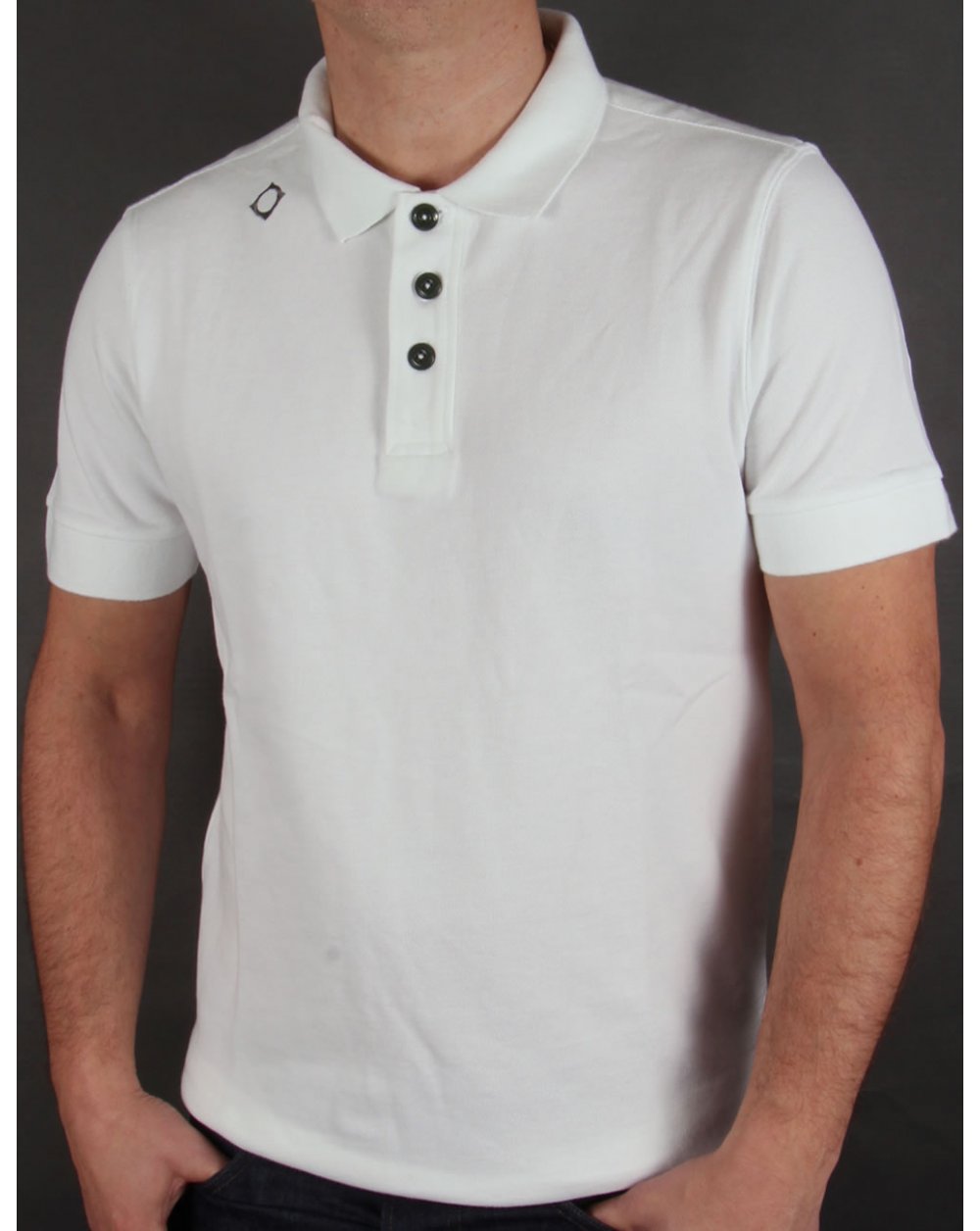 Ma.strum Kit Issue Short Sleeve Pique Polo Shirt White