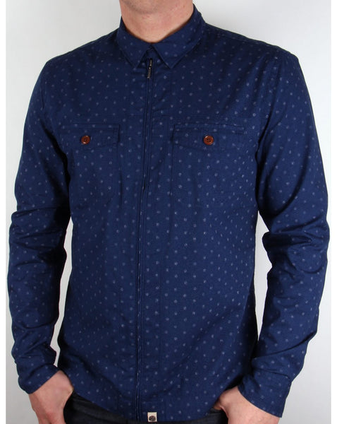 Pretty Green Jackson Shirt Navy Blue