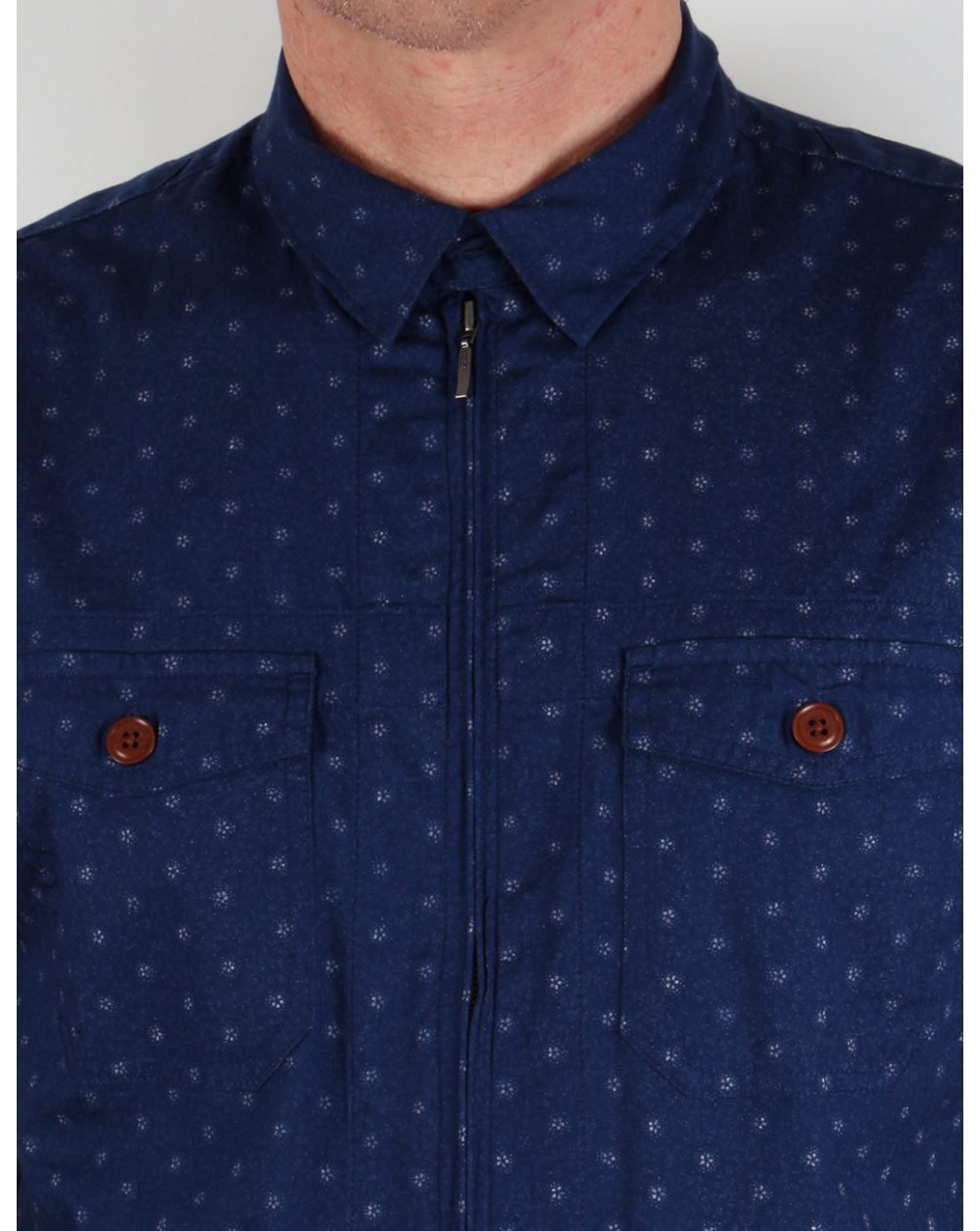 Pretty Green Jackson Shirt Navy Blue