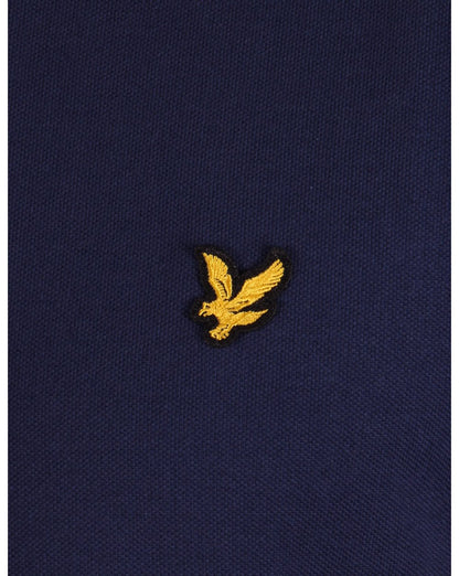 Lyle And Scott Bomber Collar Polo Shirt Navy Blue