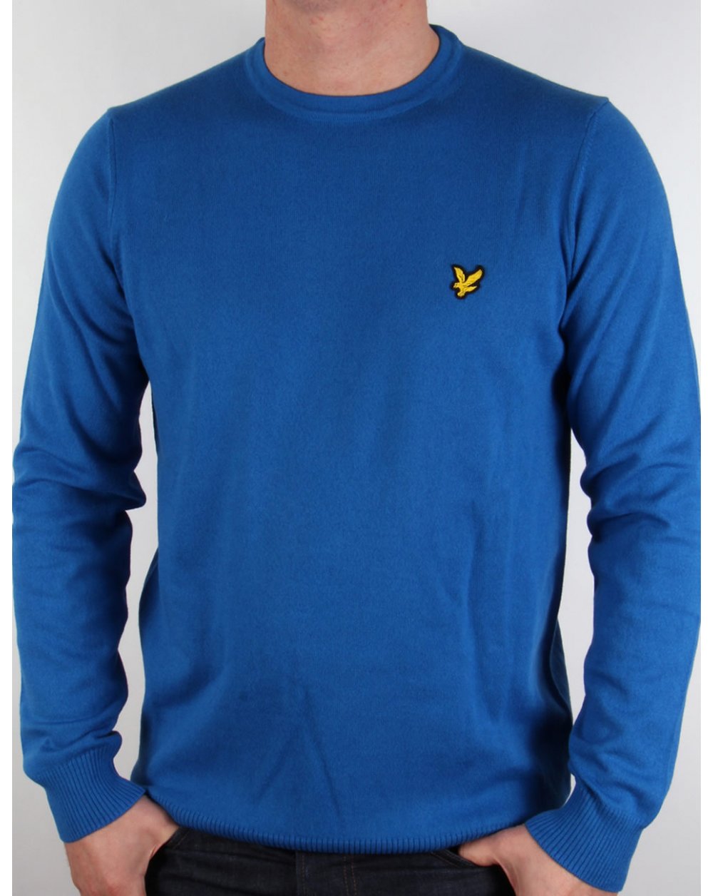 Lyle And Scott Merino Jumper Deep Cobalt