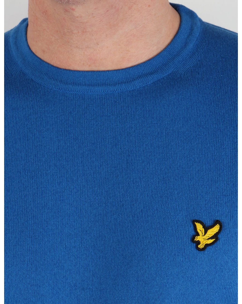 Lyle And Scott Merino Jumper Deep Cobalt